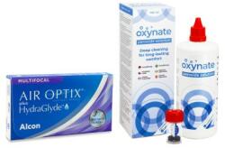 Alcon Air Optix Plus Hydraglyde Multifocal (3 lentile) + Oxynate Peroxide  380 ml cu suport - Lunar (Lentile de contact) - Preturi