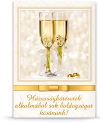 Ars Una esküvői extra borítékos képeslap F pezsgőpoharas (6380) (30063808)