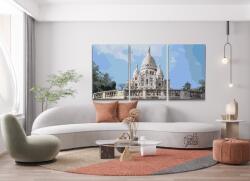  Festés számok szerint - Sacre Coeur (3 db-os készlet) Méret: 30x40cm (3db), Keretezés: Keret nélkül (csak a vászon)