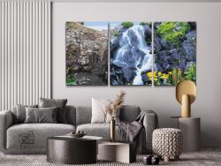  Festés számok szerint - Mágikus vízesés (3 db-os készlet) Méret: 30x40cm (3db), Keretezés: Keret nélkül (csak a vászon)