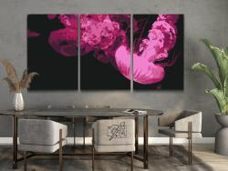 Festés számok szerint - Rózsaszín medúza (3 db-os készlet) Méret: 30x40cm (3db), Keretezés: Keret nélkül (csak a vászon)