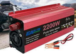  Инвертор . easun, Соларен автомобилен инвертор с чиста синусоида 2200w, dc 12v към ac 220v