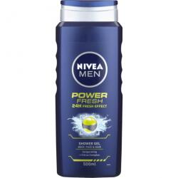 Nivea Men Power Fresh Shower Gel Душ гел за мъже за лице, коса и тяло с ментол 500мл