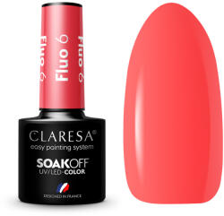 Claresa FLUO 6 - korall neon hibrid lakk 5g