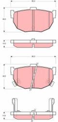 TRW GDB3368 Set placute frana, frana disc