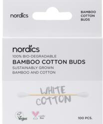 Nordics Bețișoare de bumbac din bambus, alb, 100 bucăți - Notrdics Bamboo Cotton Buds 100 buc
