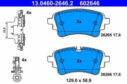 ATE set placute frana, frana disc ATE 13.0460-2646.2 (13.0460-2646.2)