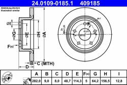 ATE Disc frana ATE 24.0109-0185.1 (24.0109-0185.1)