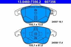 ATE set placute frana, frana disc ATE 13.0460-7356.2 (13.0460-7356.2)