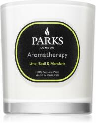 Parks London Aromatherapy Lime, Basil & Mandarin lumânare parfumată 220 g