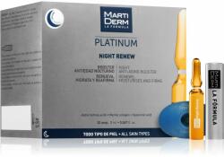MartiDerm Platinum Night Renew serum cu efect exfoliant in fiole 30x2 ml