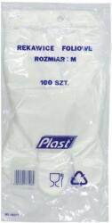 Plast Fóliakesztyű akasztóval - 100 db - Víztiszta - L - 1 csomag