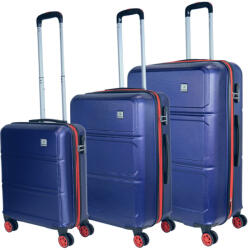 Benzi Robust kék 4 kerekű 3 részes bőrönd szett (BZ5525-szett-kek)