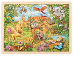 Goki Puzzle din lemn cu 96 piese Animale din Australia - mama Puzzle
