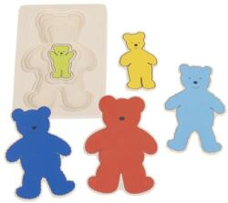 Goki Puzzle stratificat Ursuleti colorati - mama Puzzle