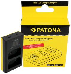Patona Incarcator Patona Dual LCD USB pentru 2 acumulatori Olympus OM-1 BLX-1 (PT-1713)