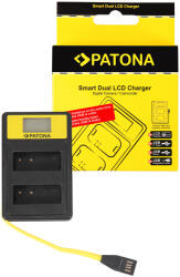 Patona Incarcator acumulatori Panasonic DMW-BLG10 dublu Patona Smart Dual LCD USB (PT-141655)
