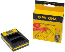 Patona Incarcator acumulatori Canon LP-E6 dublu Patona Smart Dual LCD USB (PT-141583)