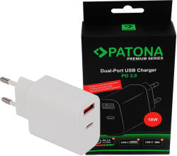 Patona Incarcator USB-C USB-A 18W Patona PD QC (PT-2584)