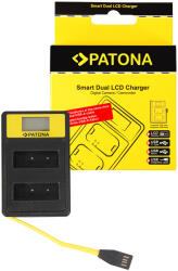 Patona Incarcator acumulatori Olympus BLS1 PS-BLS5 Fuji NP-140 Patona Smart Dual LCD USB Charger (PT-141605)