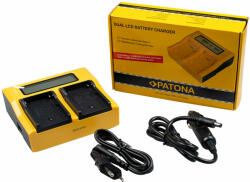 Patona Incarcator acumulatori SONY NP-990 NP-F970 NP-F930 NP-F750 NP-F960 NP-F550 NP-F530 PATONA Dual LCD USB Charger (PT-7525)