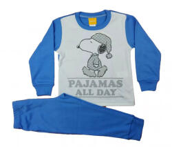 Pamut pizsama Snoopy mintával (104) - kék - babyshopkaposvar