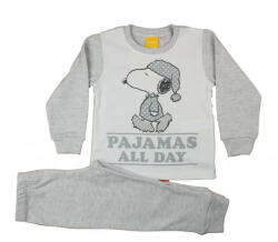 Pamut pizsama Snoopy mintával (92) - szürke - babyshopkaposvar