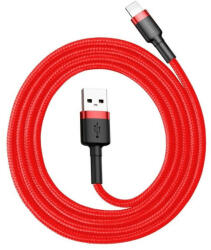 Baseus Cafule 2.4A Lightning USB-kábel 1 m (piros) - szalaialkatreszek
