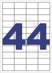 BLUERING Etikett címke, 48, 5x25, 4mm, 100 lap, 44 címke/lap Bluering® (BRET133) - iroszer24