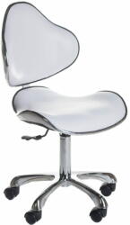 Beauty system Kozmetikai szék háttámlával, fehér - nagykereskedelem-szalonok - 46 520 Ft