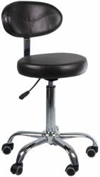 Beauty system Kozmetikai szék háttámlával, fekete - nagykereskedelem-szalonok - 29 902 Ft