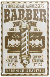 Dekorációs tábla BARBER B022 - dombornyomott fémtábla