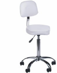 Beauty system Kozmetikai szék háttámlával, fehér - nagykereskedelem-szalonok - 24 098 Ft