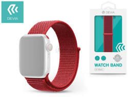 DEVIA Apple Watch szövet sport szíj - Devia Deluxe Series Sport3 Band - 38/40/41 mm - piros