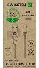 SWISSTEN Cablu Swissten de date USB/USB-C Alb 1.2m (pachet Eco) (8595217475625)