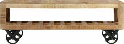 vidaXL Masă de cafea cu roți, lemn masiv de mango, 110 x 50 x 37 cm (246208)