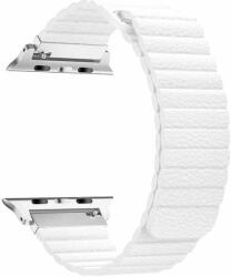 BStrap Leather Loop szíj Apple Watch 38/40/41mm, White