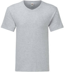 Fruit of the Loom Férfi rövid ujjú póló Fruit of the Loom Iconic 150 V Neck T -2XL, Heather szürke