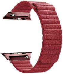 BStrap Leather Loop szíj Apple Watch 38/40/41mm, Red