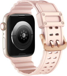 Curea plastic Triple Protection compatibila cu Apple Watch 4/5/6/7/8/SE 38/40/41mm Roz (9145576276167)