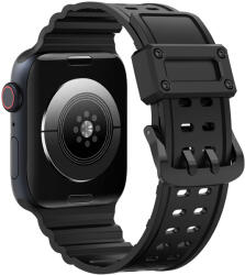 Curea plastic Triple Protection compatibila cu Apple Watch 4/5/6/7/8/SE 38/40/41mm Negru (9145576276112)