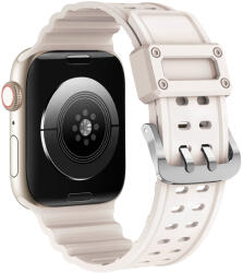 Curea plastic Triple Protection compatibila cu Apple Watch 4/5/6/7/8/SE 38/40/41mm Bej (9145576276143)