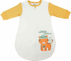 Hosszú ujjú pamut hálózsák tigris mintával 1 TOG (68) - okker - babyshopkaposvar