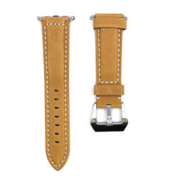 BSTRAP Leather Lux szíj Apple Watch 42/44/45mm, silver/brown (SAP011C05)