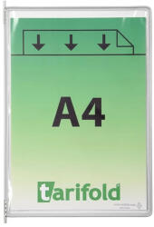 Bemutatótábla TARIFOLD A/4 álló felül nyitott fehér 10 db/doboz (F114002)