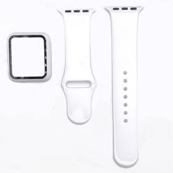 BSTRAP Silicone szíj s puzdrom na Apple Watch 44mm, white (SAP012C14)
