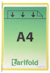 Bemutatótábla TARIFOLD A/4 álló felül nyitott sárga 10 db/doboz (F114004)