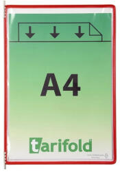 Bemutatótábla TARIFOLD A/4 álló felül nyitott piros 10 db/doboz (F114003)