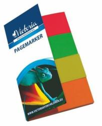 Victoria papír jelölőcímke, 20x50 mm, 4x40 lap, vegyes színek (5670-39)