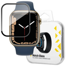 MG Watch Glass Hybrid sticla temperata pentru Apple Watch 7/8/9 45 mm, negru